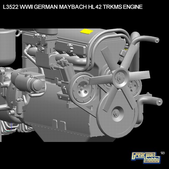 L3522 Сборная модель WWII German Maybach HL42 TRKMS Engine for sWS Great Wall