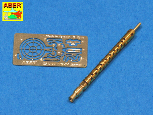 ABR-25-L-02  Дополнения для  Turned barrel for German machine gun MG34 для любых моделей 1/25