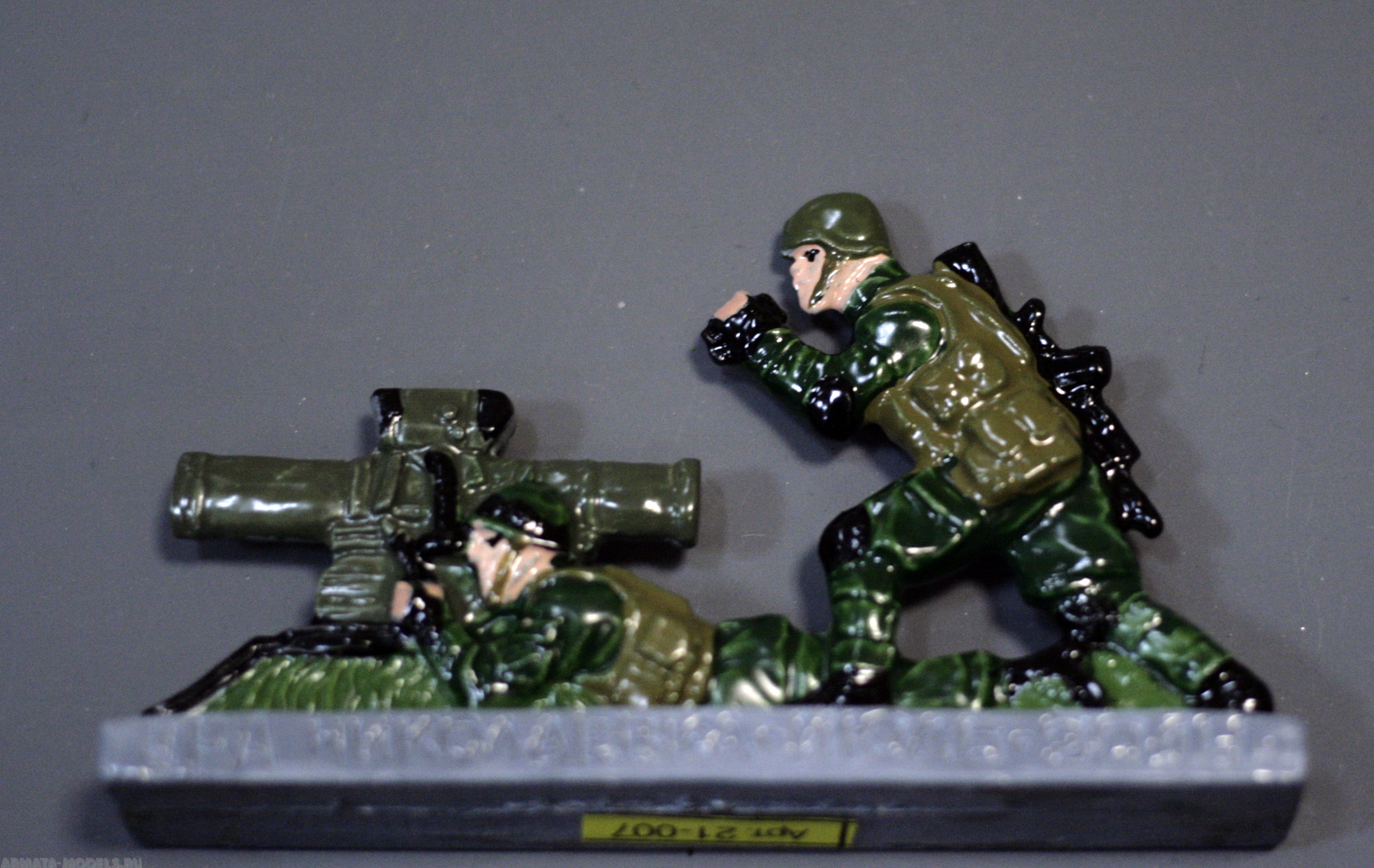 21-007 окрашеная фигура Взвод Моторолы в бою Солдатики "Ура"