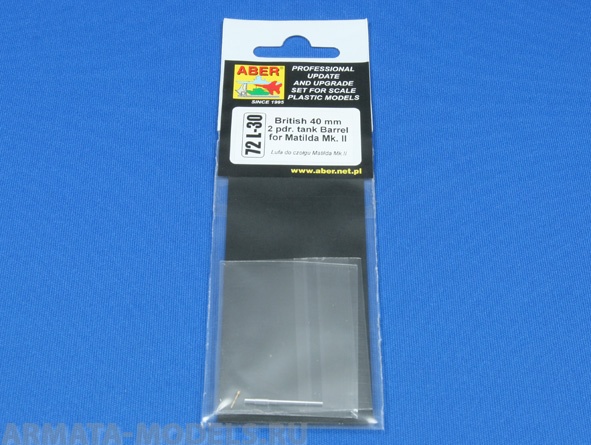 ABR-72-L-30  Дополнения для  British 40 mm 2 pdr. Tank barrel for Matilda Mk.II для  1/72