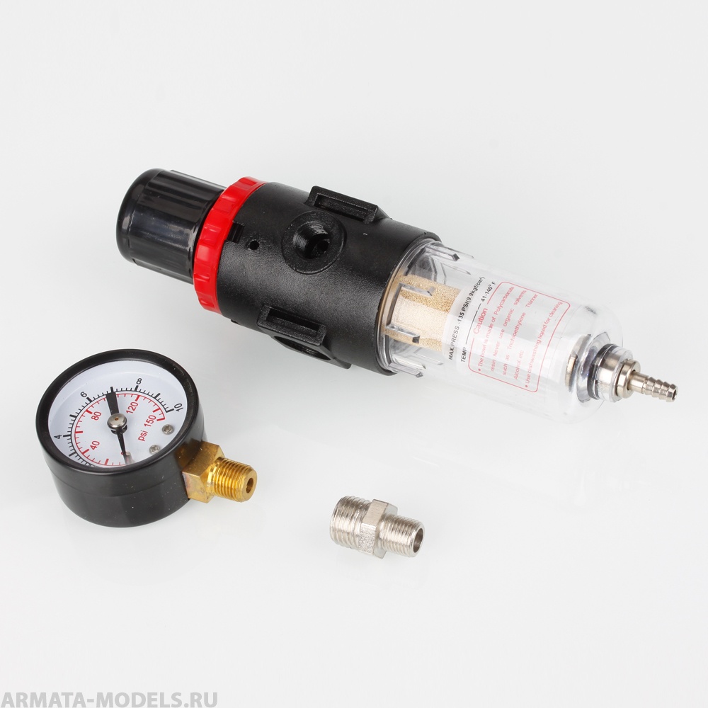 1705 Фильтр воздушный с регулятором, с манометром, (компрессор 1205, 1206, 1208)