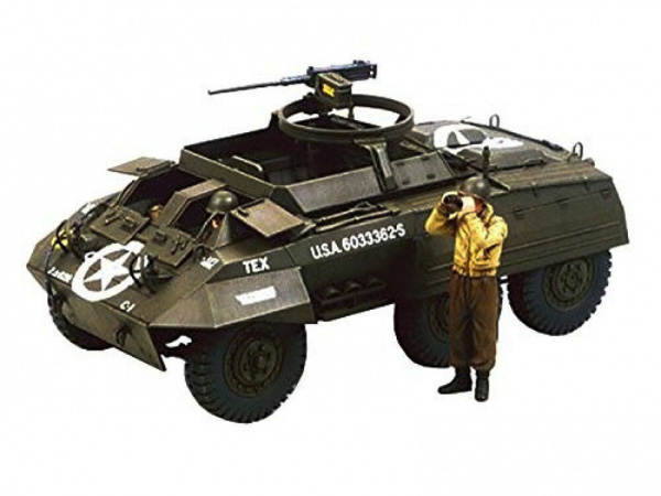 35234T Американский трехосный бронетранспортер М20 с полной внутренней деталировкой и 2 фигурами Tamiya