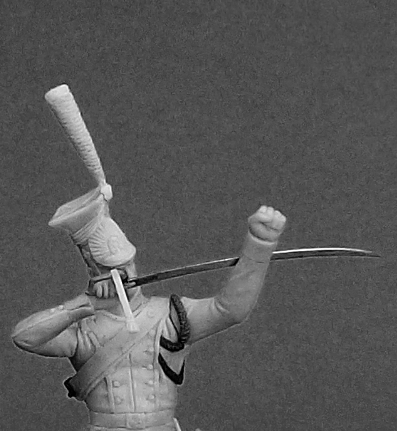 CHM-54116(M). Рядовой уланских полков Французской Императорской Гвардии, 1810-14 гг. (3 варианта положения рук). 54 мм. Материал - белый металл. Chronos Miniatures