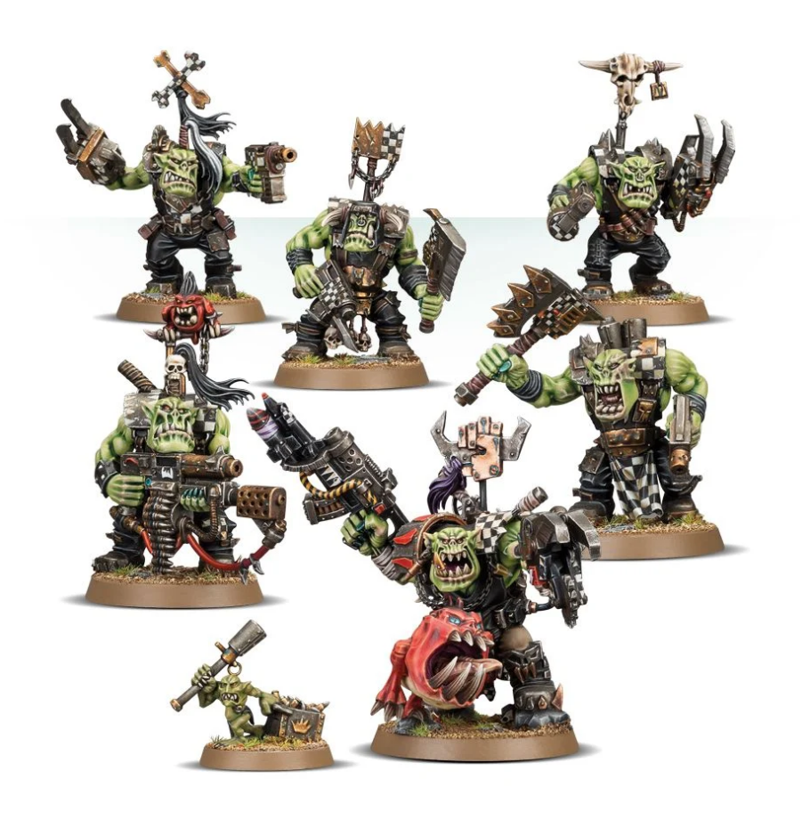 50-33GW Набор Орки. Ваивода Грукк и его Козыри (Ork Warboss Grukk's Boss Mob)