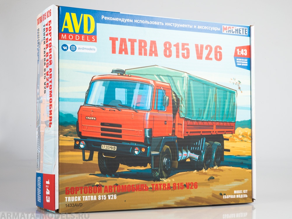 1433AVD Сборная модель Tatra 815V26 бортовой AVD Models