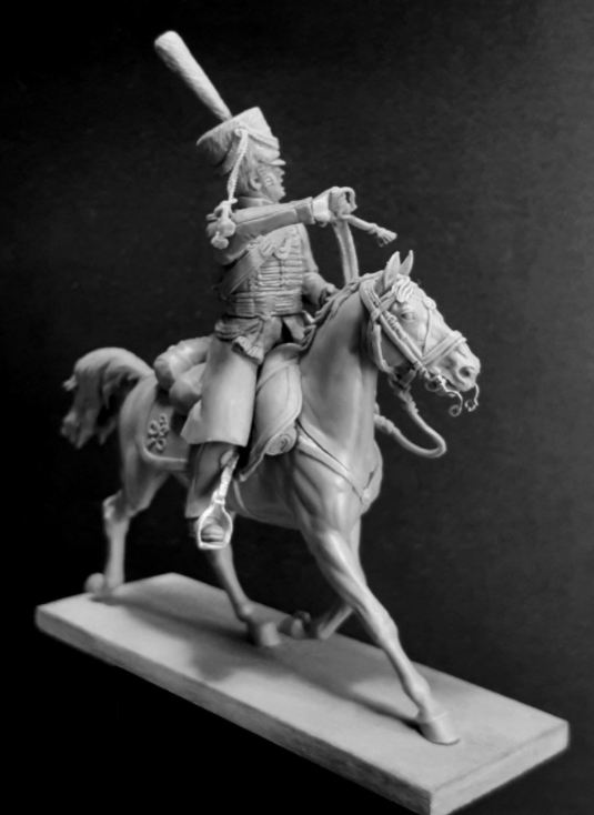 CHM-54247(М). Обер-офицер конных полков Санкт-Петербургского ополчения, Россия 1812-14 гг. 54 мм. Материал - белый металл. Chronos Miniatures