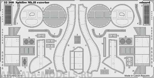 32361ED  Spitfire Mk.II exterior (for Revell kit) 1/32