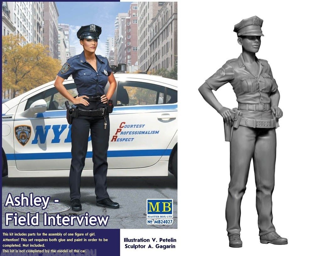 MB24027 Фигуры, Серия Опасные изгибы, Эшли – Допрос на месте Master Box (MB)