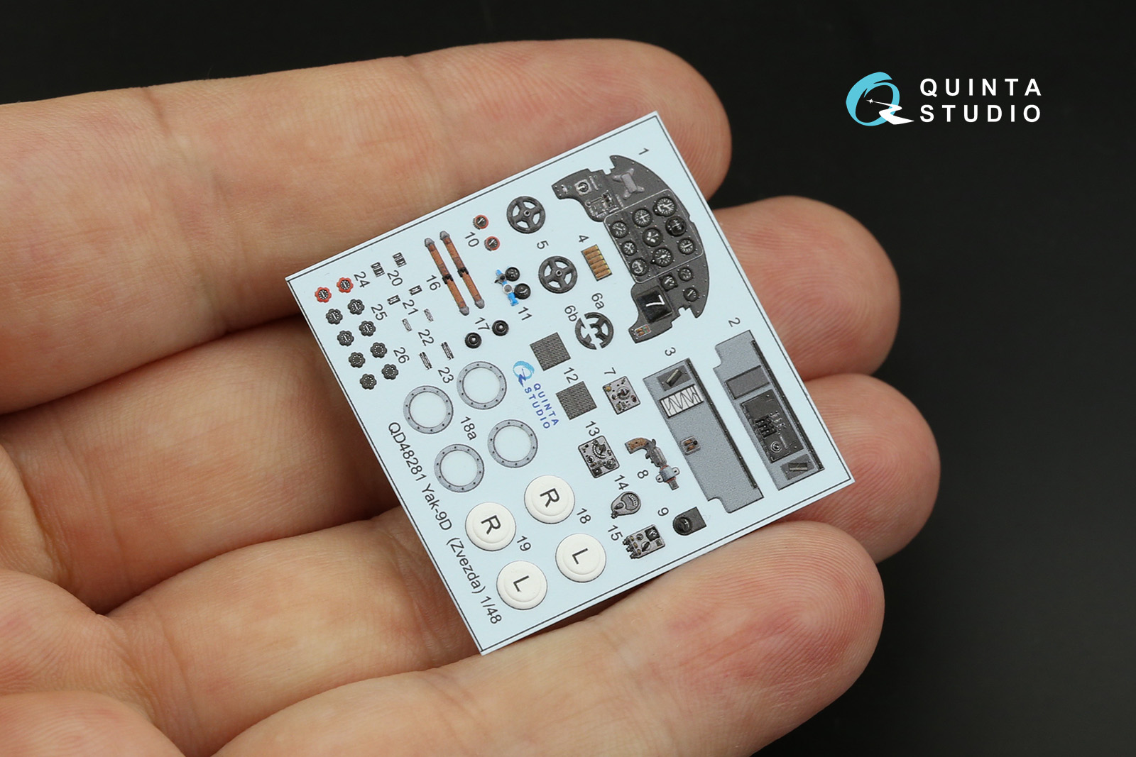 QD48281 1/48 3D Декаль интерьера кабины Як-9Д (Звезда)