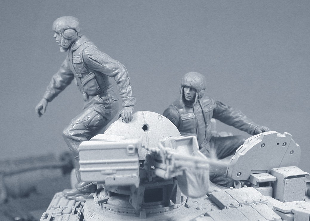 T35194 Современный Российский танковый экипаж в униформе Ратник (2 и 1 бюст) Tank