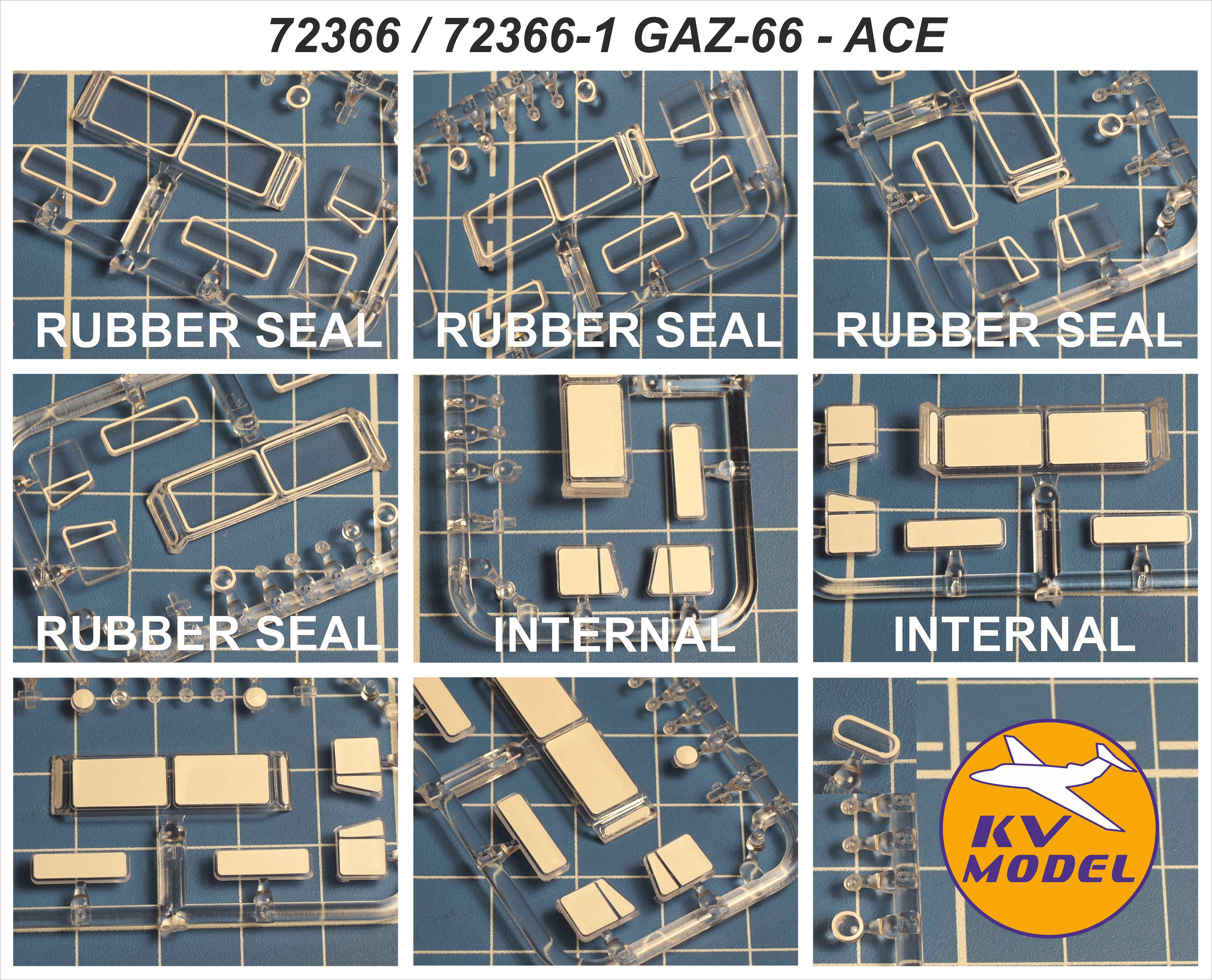 72366KV Окрасочная маска Soviet Army 2t 4x4 truck model 66 GAZ-66 / AC-30 (66) /GAZ-66 with a van body K66 (ACE #72182, #72185, #72187)