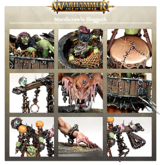 89-66GW Набор Боевые Кланы Орруков. Слоггот-Ползун (Orruk Warclans Marshcrawla Sloggoth)