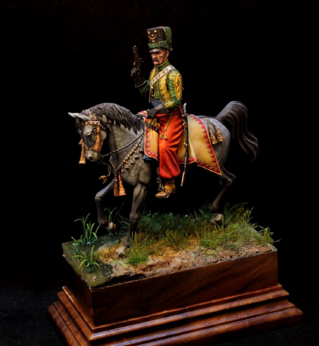 CHM-54180(M). Офицер эскадрона Литовских татар, Франция 1812-13гг. 54 мм. Материал - белый металл. Chronos Miniatures