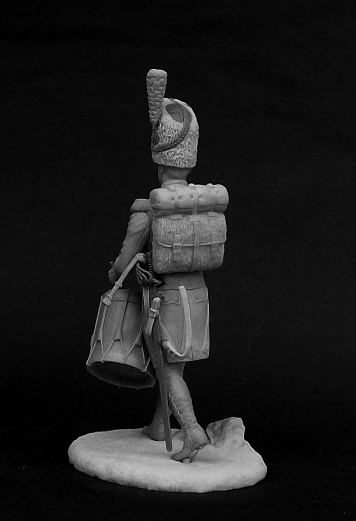 CHM-54187. Барабанщик драгунских полков, Франция 1804-07 гг. (2 варианта голов). 54 мм. Материал - смола. Chronos Miniatures