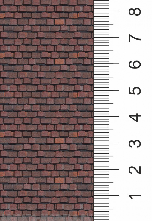 040tkb016 Текстура коричневой черепицы для макетов. Лист А4.