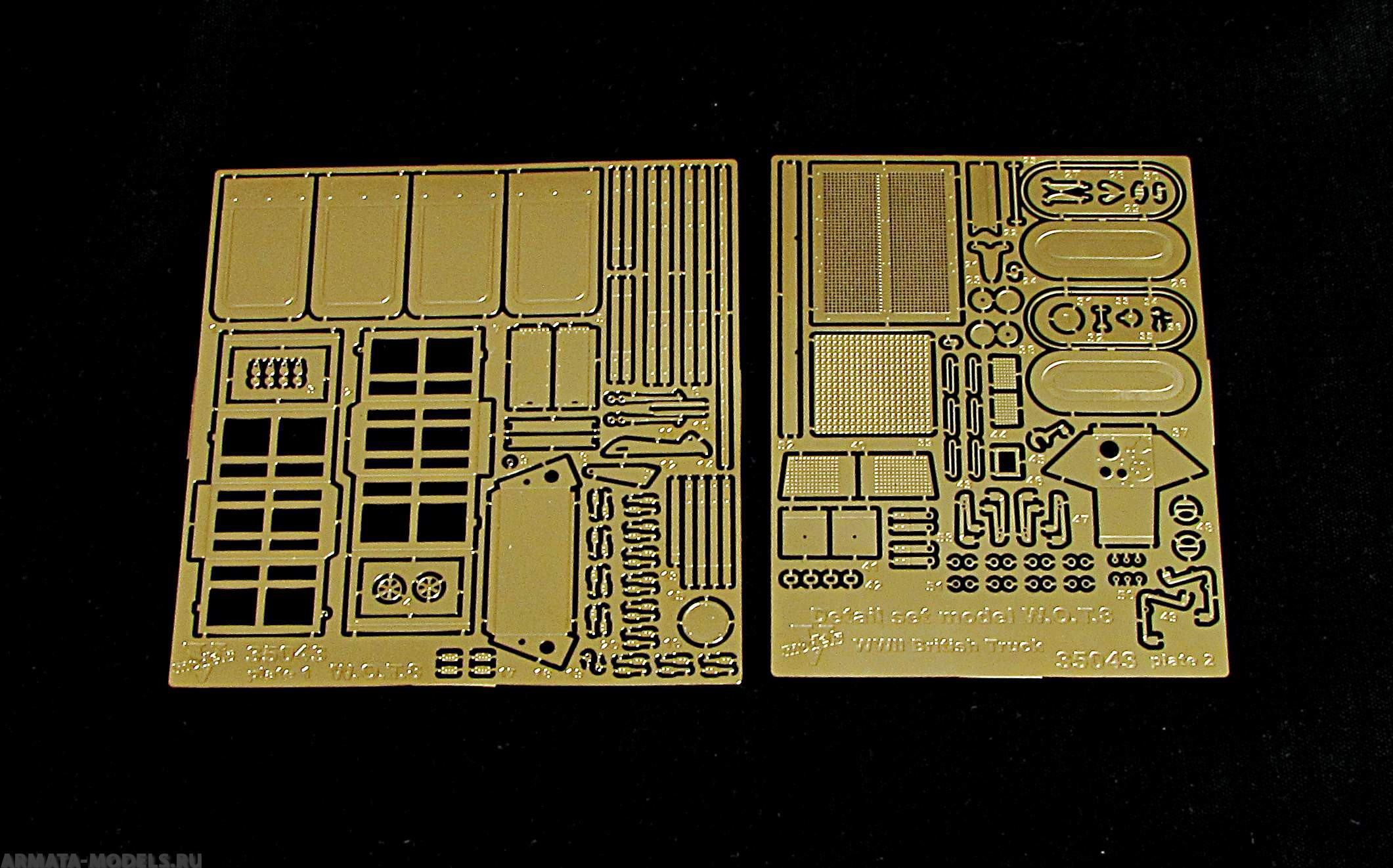 35043VM Фототравление Detail set model W.O.T. 8 WWII British Truck (ICM model kit)