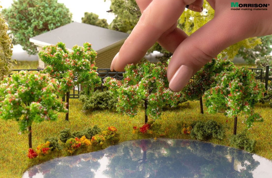 011dcv006 Розовое цветущее дерево для макета. Высота 5 см.