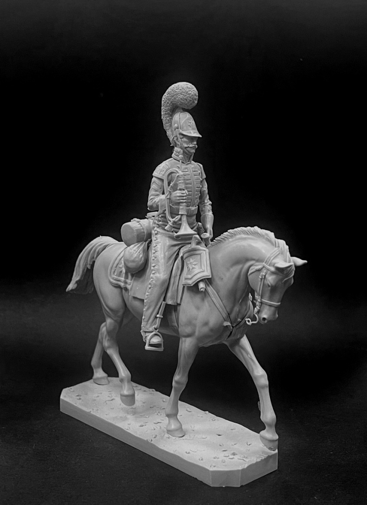 CHM-54294(M). Трубач Кавалергардского полка, Россия 1804-07 гг. Материал - белый металл. Chronos Miniatures