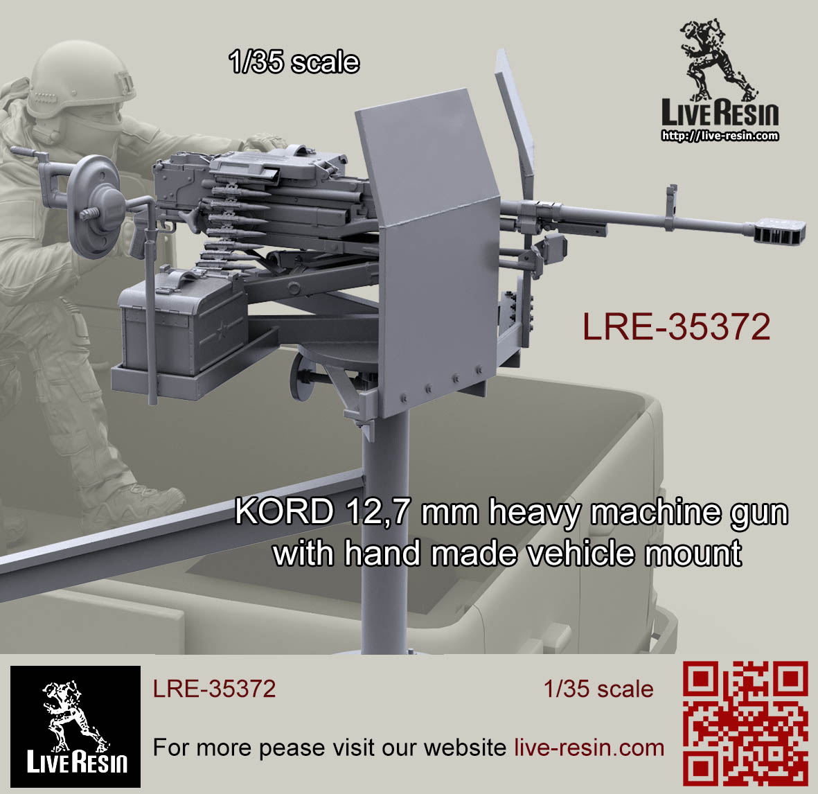 LRE35372 Самодельная автомобильная установка пулемета КОРД 12,7 мм