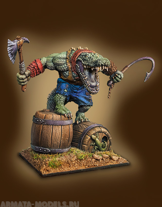 СM-P04 Декоративная фигурка из смолы Крок Пират (Сroc Pirate) ScaleBro