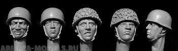 HGH29 5 more heads German Paratroops, WW2