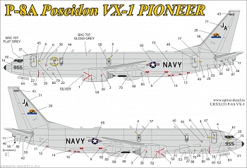 UR144141 Декали для P-8A Poseidon VX-1 with stencils