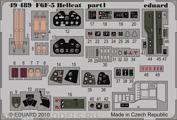 49489 Фототравление F6F-5 Helcat  для модели Eduard