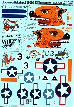 PS72-060 Декаль B-24 Liberator