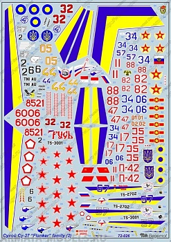 72026 Декаль Сухой Су-27 (2)