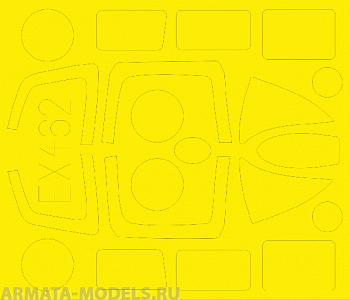 EX462ED Окрасочная маска F9F-8/8P Cougar 1/48