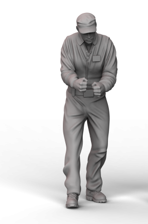 AM4893 Техник осматривает пушку