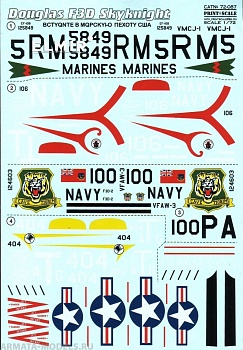 PS72-087 Декаль Douglas F3D Skyknight