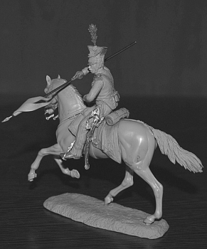 CHM-54363. Гвардейский шеволежер-лансер, Королевство Неаполь 1812-15 гг. 54 мм. Материал - смола.