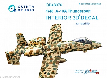 QD48076 3D Декаль интерьера кабины A-10A (для модели Italeri)