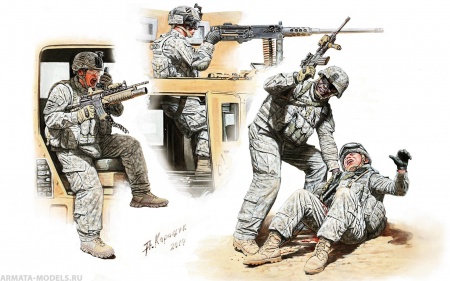 MB35170 Фигуры, У нас «трехcотый»! Американская современная армия, Ближний Восток, наше время Master Box (MB)