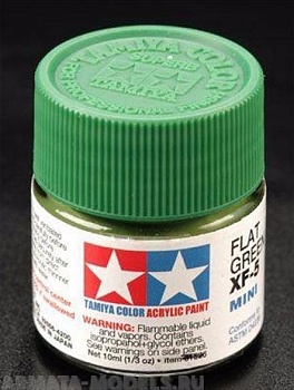 81705T XF-5 Flat Green (Зеленая матовая) краска акрил. 10мл.