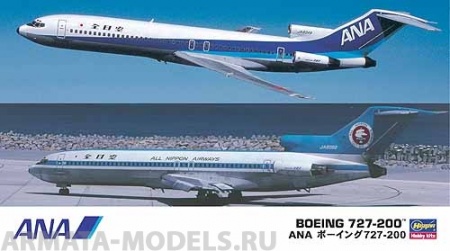 10672 Самолет ANA B727-200 Hasegawa