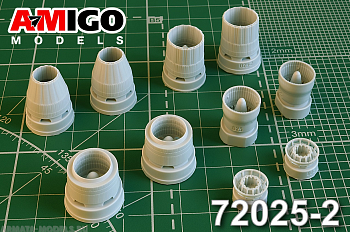 АМG72025-2 Су-35С сопло двигателя АЛ41Ф1С (малый газ) для модели Hasegawa (Advanced Modeling) 1/72