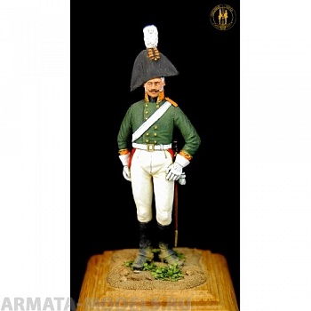 ОП.60.083 Фигура из белого металла Рядовой Харьковского драгунского полка. Россия. 1802-1803 г  