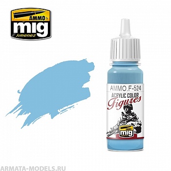 AMMOF524 Ammo Mig Краска акриловая LIGHT SKY BLUE