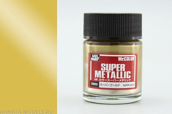 SM02 Краска художественная т.м. MR. HOBBY 10 мл Super Gold