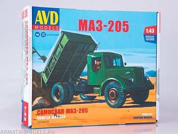 1374AVD Сборная модель МАЗ-205 самосвал
